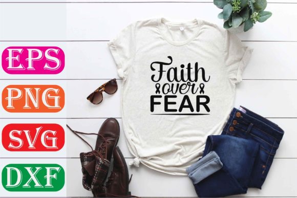 Breast Cancer Svg Design: Faith over Fear