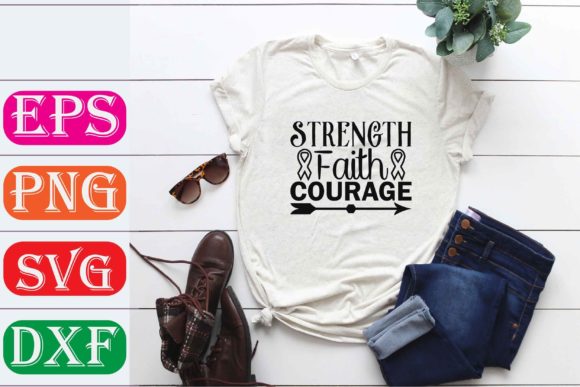 Breast Cancer Svg Design: Strength Faith for Real Projects