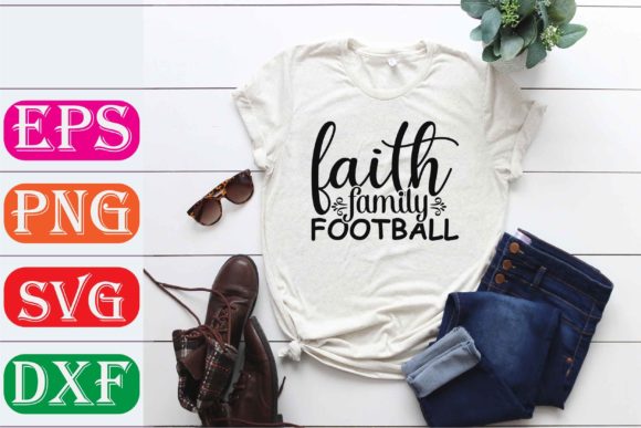 Faith Family Football: A Versatile Machine Embroidery Design