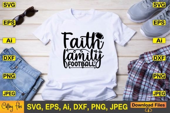 Reviewing Faith Family Football SVG Vector Files for Real Embroidery Projects